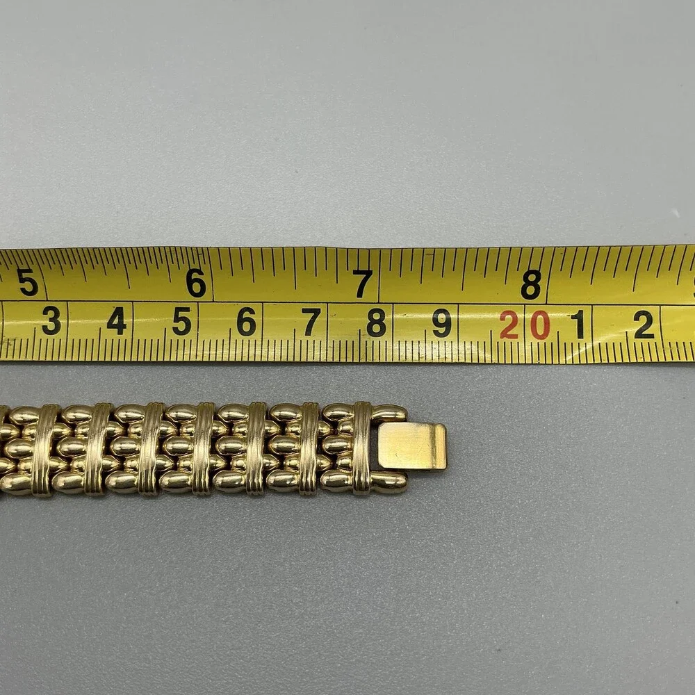 Vtg Citizen Elegance Womens Watch 14mm MOP Gold Tone Hidden Dial New Battery